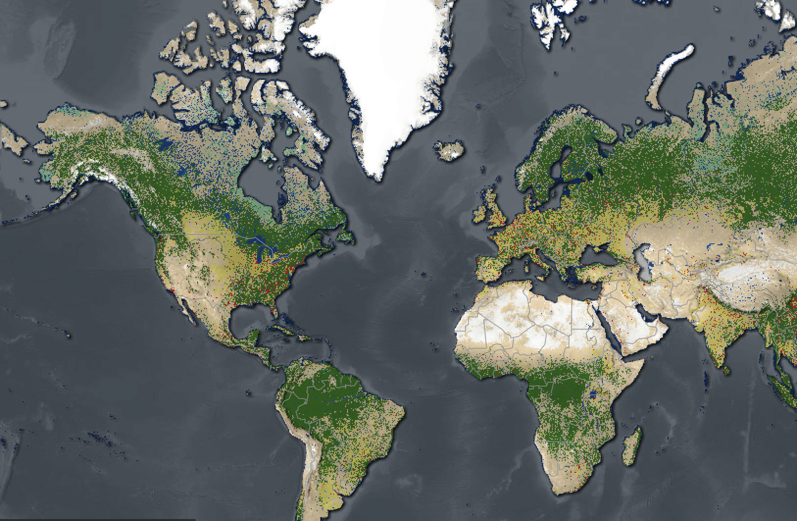 Land use land cover (LULC) maps from Esri. Click to Explore